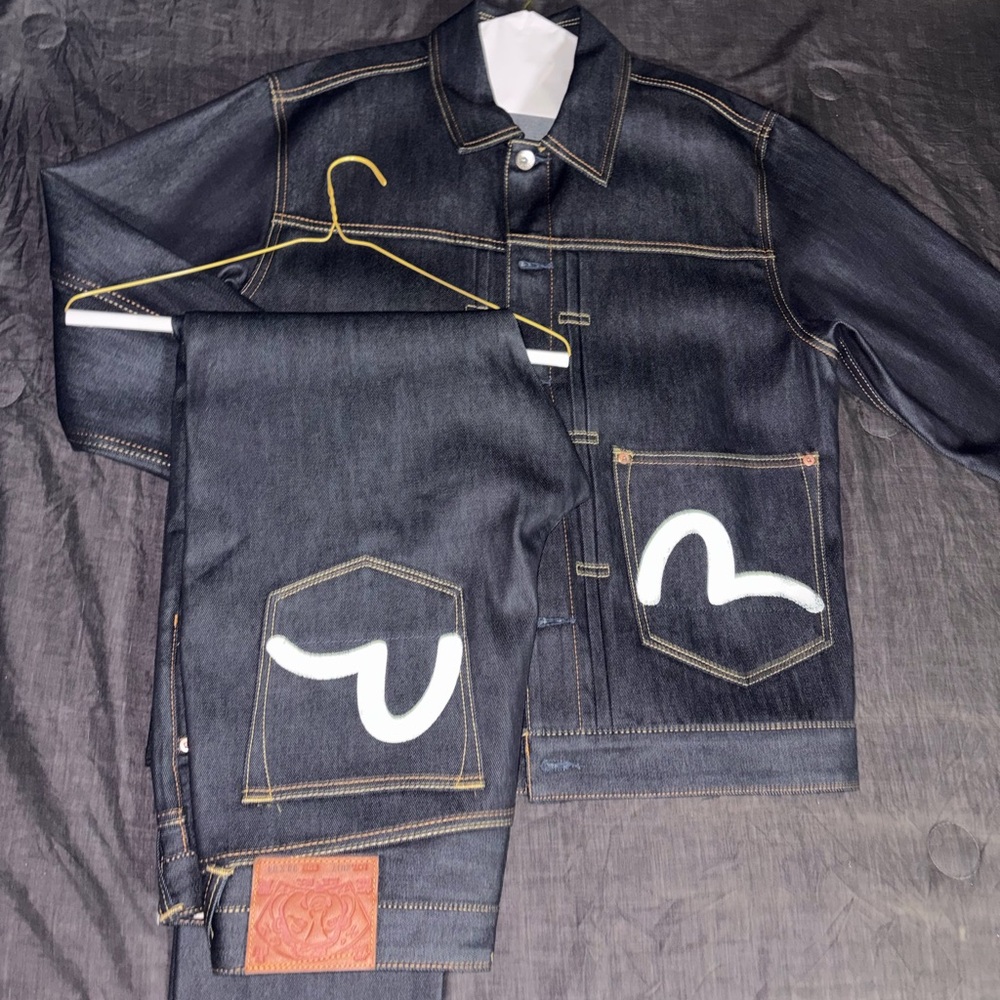 Evisu Denim Jacket and Jeans Set